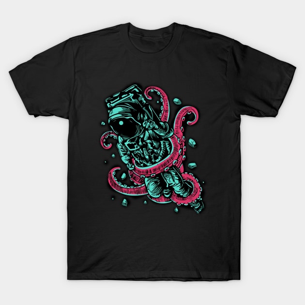 Astronaut Octopus T-Shirt by Nandos